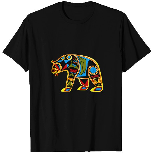 Bear Pet Bear in Native American Plains Art Style T-Shirts