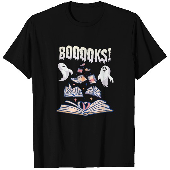 Book Fun Booooks Halloween ghosts Reading Books Librarian Teacher T-Shirts