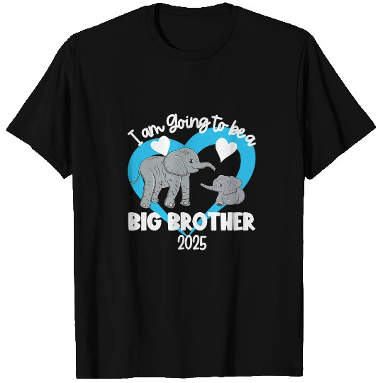 Elephant Pet I Am Going to Be a Big Brother 2025 Elephant Baby Reveal T-Shirts