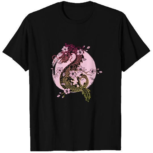 Dragon Pet and japanese Dragon with cherry blossom T-Shirts