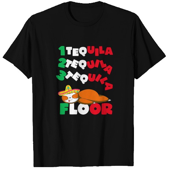 Sloth Pet Cinco De Mayo Mens Tequila Drinking Funny Sloth Joke T-Shirts