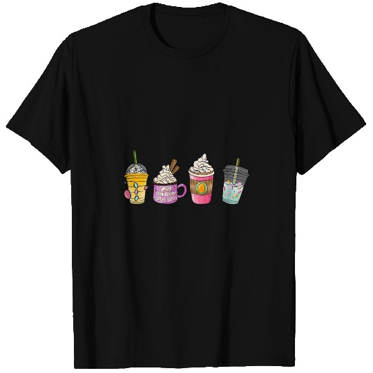 Coffee Fun happy easter bunny rabbit egg hunting coffee graphic T-Shirts