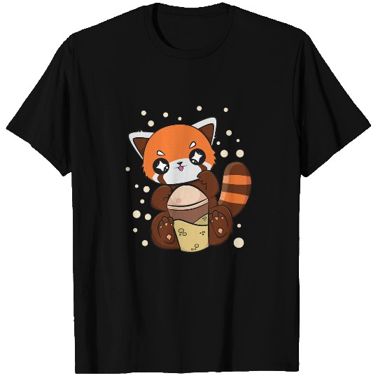 Panda Pet Himalayan Red Panda Boba Cute Anime Pearl Bubble Tea Otaku T-Shirts