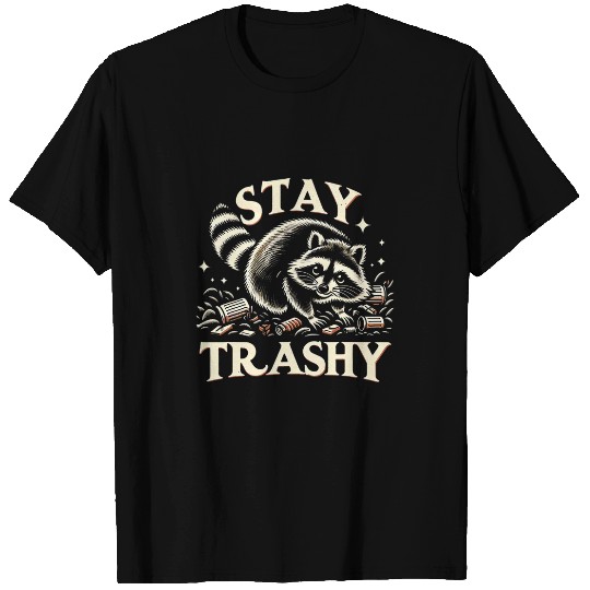 Raccoon Pet Funny Stay Trashy Raccoon Lovers Retro 2 T-Shirts