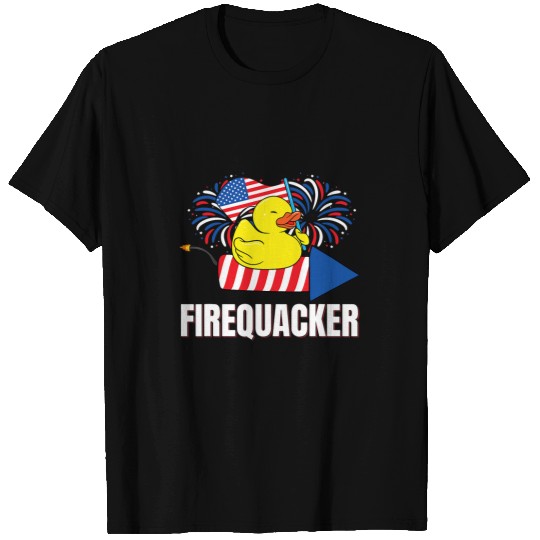 Duck Pet Fourth of July Firequacker Duck T-Shirts