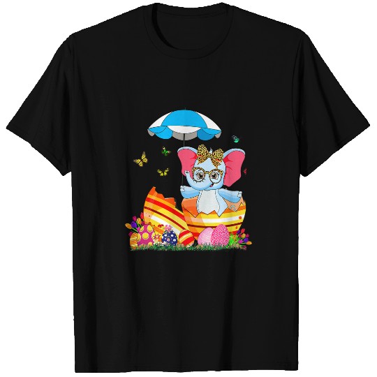 Baby Elephant Easter Bunny Basket Egg Hunt Toddler Girl Kid T-Shirts