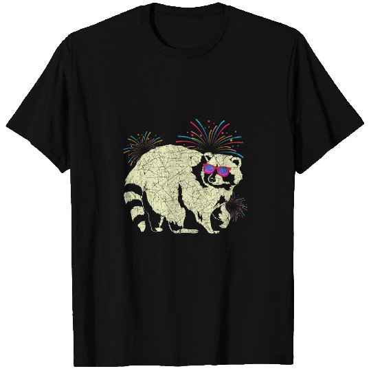 Raccoon Pet Cool Party Animal Sunglasses Trash Panda Funny Raccoon T-Shirts