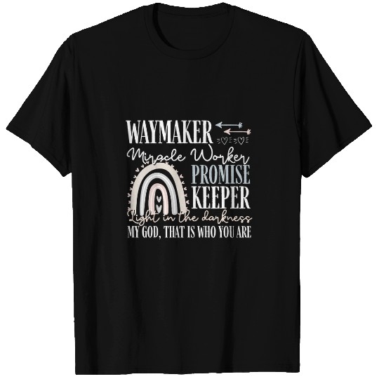 Kids Kids Waymaker Miracle Worker Rainbow Christian T-Shirts