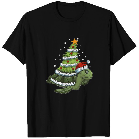 Turtle Pet Christmas Tree Gifts Animal Turtle T-Shirts