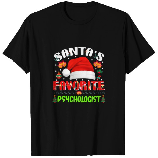 Psychologist Job Santas Favorite Psychologist Funny Christmas Holiday T-Shirts
