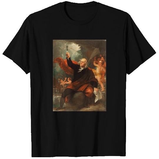 Benjamin Franklin Drawing Electricity from the Sky Ben Art T-Shirts