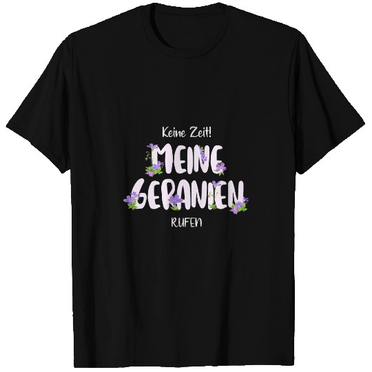 Geranium and garden friends flowers and summer design T-Shirts