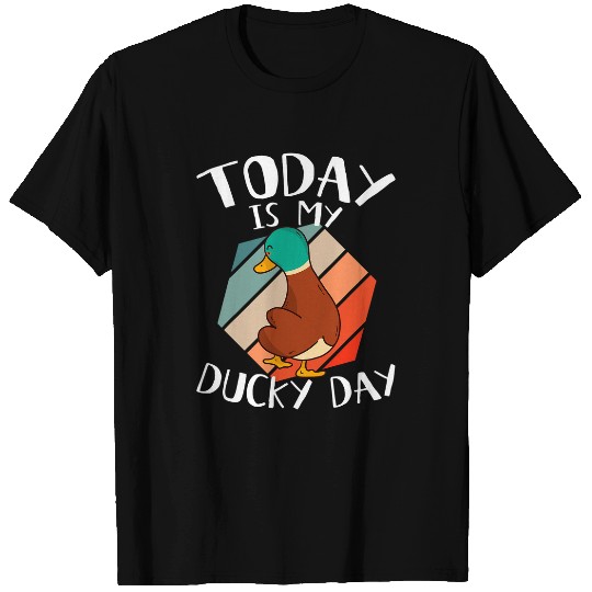 Duck Pet Today is My Ducky Lucky Day Mallard Duck T-Shirts
