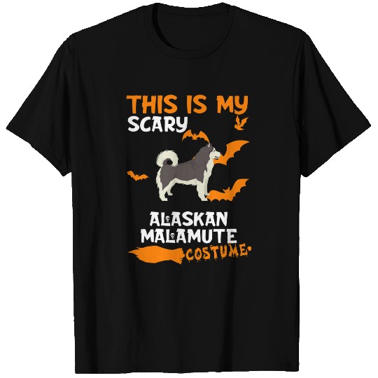 Alaskan Malamute Costume Halloween Lazy Scary Dog T-Shirts