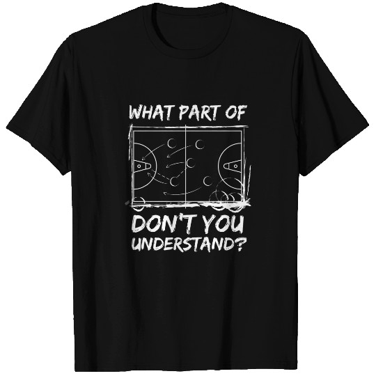 Mens Funny Tactic Court Diagrams High School Basketball Coach T-Shirts