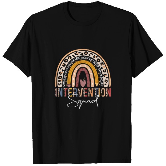 Intervention Squad Rainbow Leopard Teacher Back To School T-Shirts