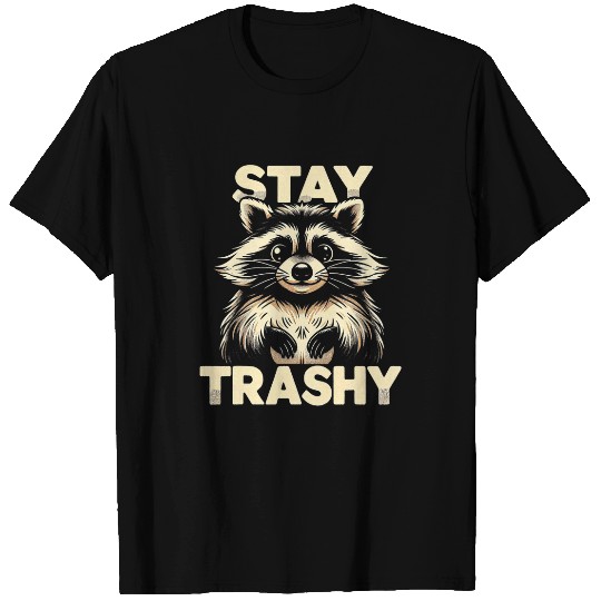 Raccoon Pet Funny Stay Trashy Raccoon Lovers Retro 1 T-Shirts