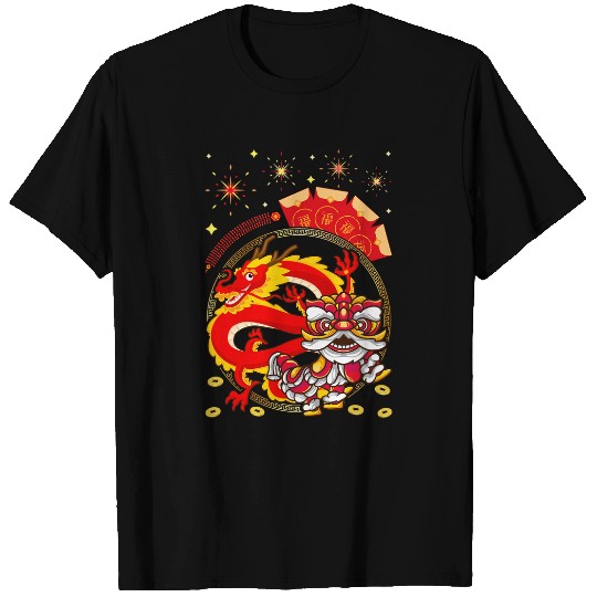 Dragon Pet and Lucky Red Envelopes for Lunar New Year Festival T-Shirts