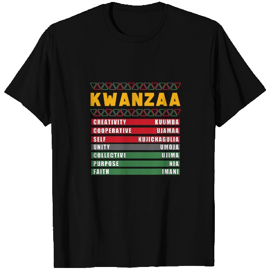 Happy Kwanzaa Seven Principles of Kwanzaa Teacher School T-Shirts