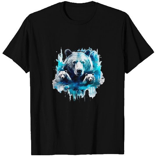 Bear Pet mom dad bear with baby bears T-Shirts