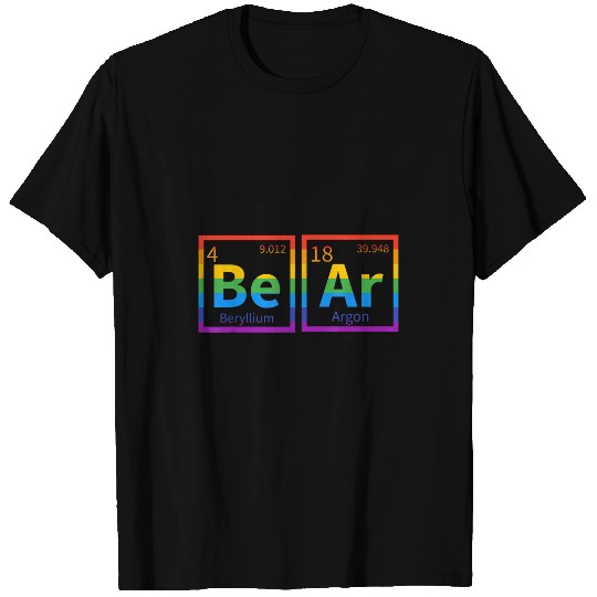 Bear Pet Bear Periodic Table Gay Bear LGBT Pride Rainbow For Gay Bear T-Shirts