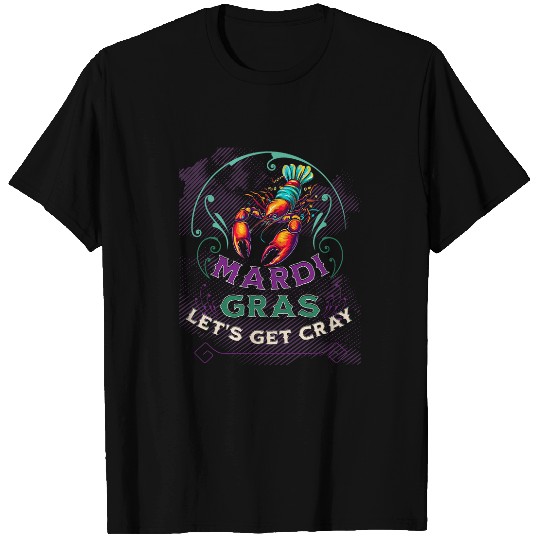 Funny Lets Get Cray New Orleans Crawfish T-Shirts