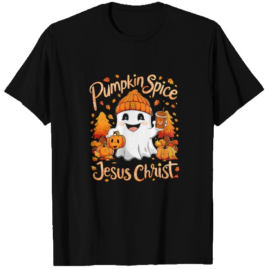 Coffee Fun halloween ghosts pumpkin spice latte coffee 2 T-Shirts
