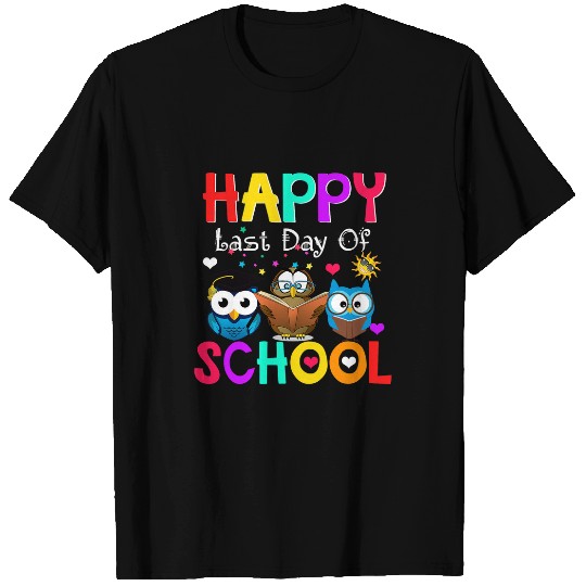 Owl Pet Happy Last Day of School Teacher Student Graduation 3 T-Shirts