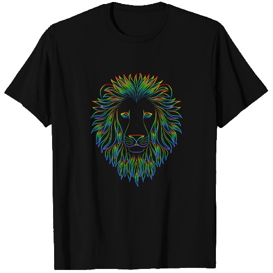 Lion Pet Gifts Lion Women s Graphic Tees Colorful Men s T-Shirts