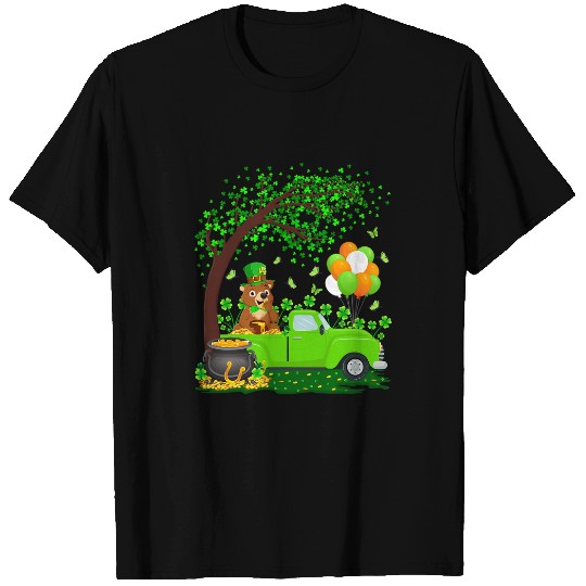 Bear Pet Funny Green Truck Shamrock Leaf Bear St Patricks Day T-Shirts