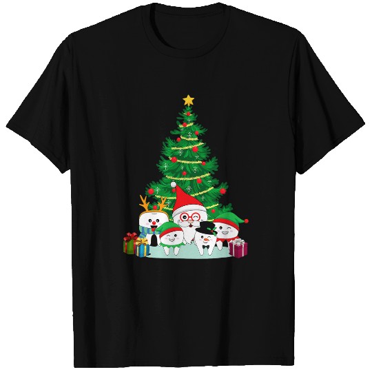 dentists Job Santa Dental Family dentists Christmas Tree Funny Pajamas T-Shirts