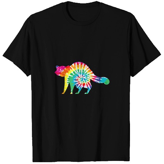 Raccoon Pet Funny Trendy Retro Raccoon Hippie Tie Dye Trash Panda T-Shirts