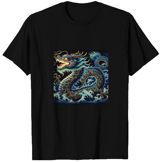 Dragon Pet Ancient Storm Dragon God Shenlong Chinese Mythology Print T-Shirts