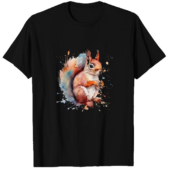 Squirrel Pet Watercolor T-Shirts