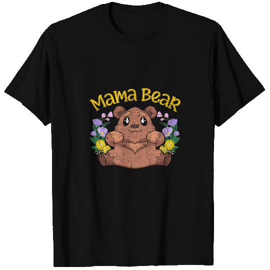 Bear Pet Mom Animal Flowers Bear Family Mothers Day Mama T-Shirts