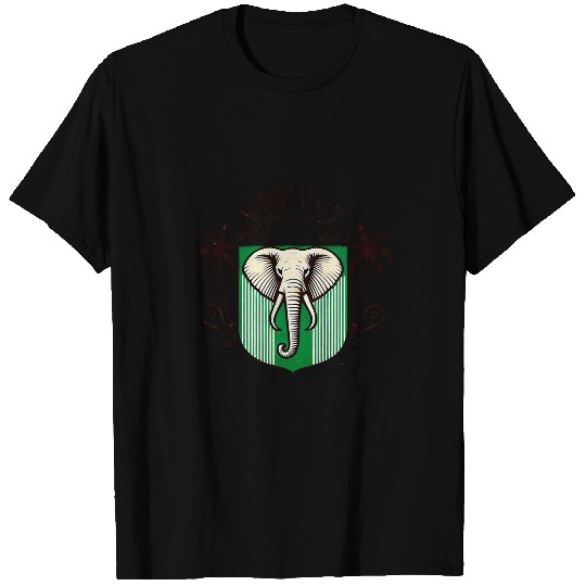 Elephant Pet Ivory Coast Ivorian Elephant Flag Wear 2 T-Shirts