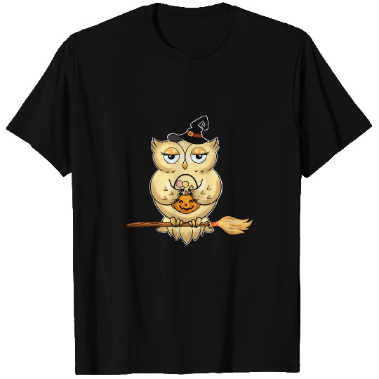 Owl Pet Halloween Owl Pumpkin Basket Funny Trick or Treat Party T-Shirts