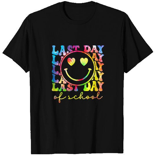 happy last day of school teacher student graduation tie dye T-Shirts