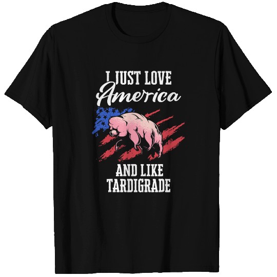 Bear Pet Tardigrade Water Bear USA Flag T-Shirts
