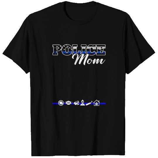 Police Job Mothers Day for Mom in Police Patriotic Plus Size Tee T-Shirts