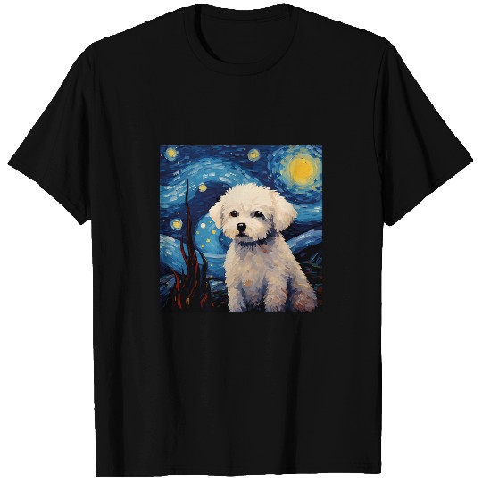 Bichon Frise Starry Night For Dog Mom Dog Dad 2 T-Shirts