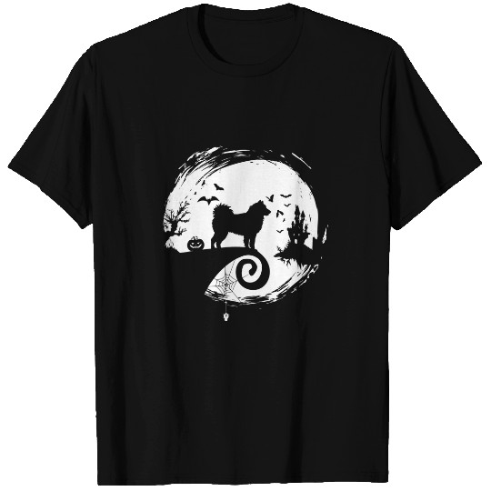 ALASKAN MALAMUTE Halloween Costume Moon Silhouette T-Shirts