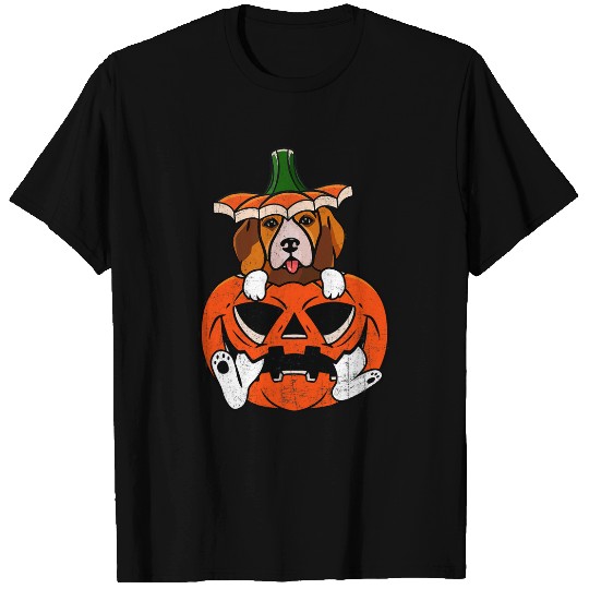 Beagle Halloween Dog Owner Pumpkin Funny Men Women Kids T-Shirts