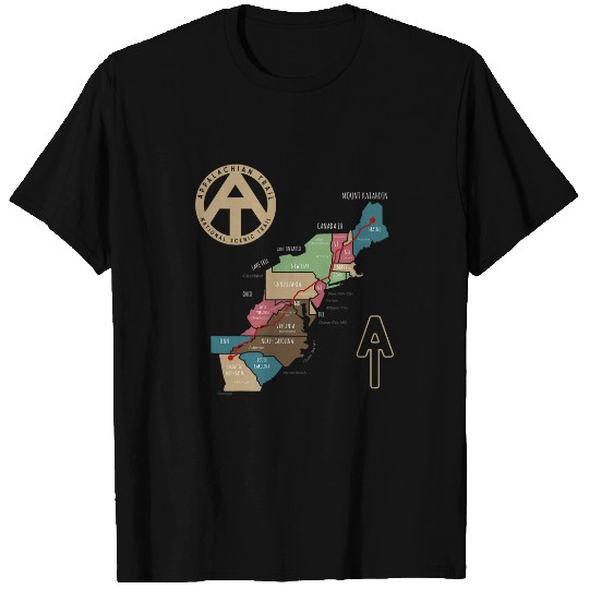 appalachian trail hiking map T-Shirts