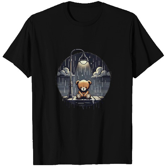 Bear Pet Lonely Teddy Bear Sad Melancholic Graphic S73 T-Shirts
