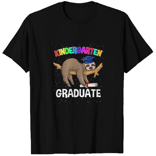 Sloth Pet Kids Kindergarten Graduation Sloth Graduate Funny T-Shirts