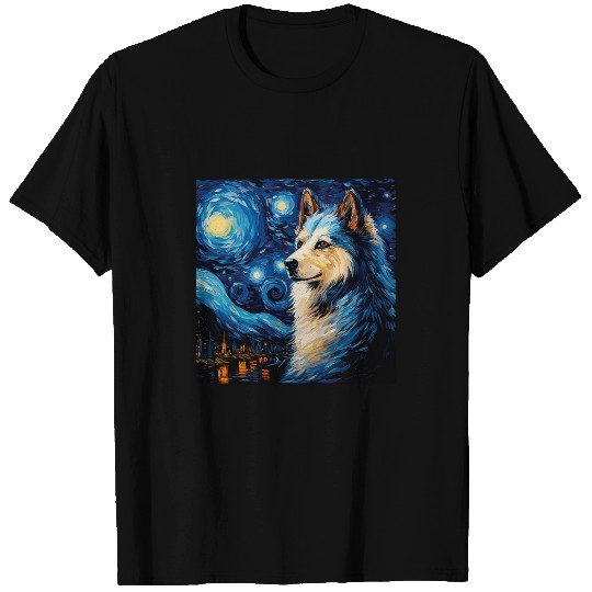 Alaskan Malamute Starry Night For Dog Mom Dog Dad 1 T-Shirts