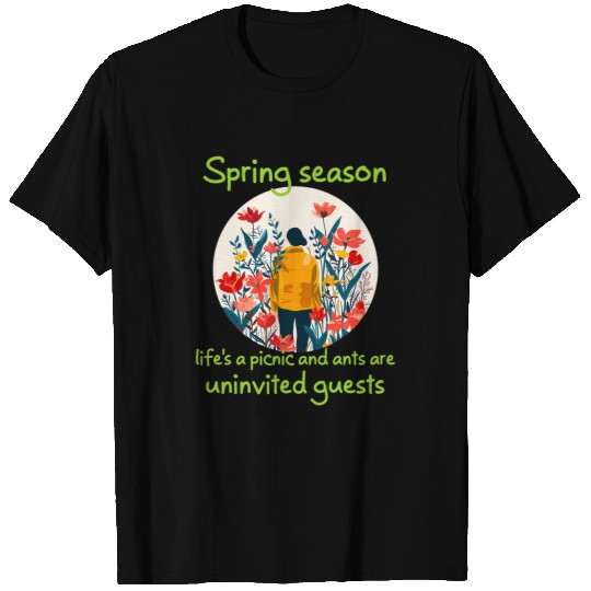 Funny Springtime picnic with ants for blooming season T-Shirts