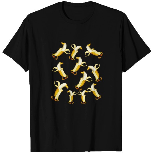 Duck Pet Funny Banana Duck Funny Anthropomorphic fruit bird Animal T-Shirts