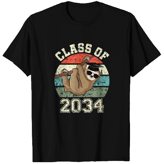 Sloth Pet Class Of 2034 Grow With Me Sloth Kindergarten Teacher T-Shirts